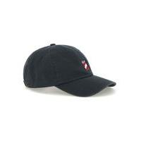 mens dark blue cola motif curve peak cap blue