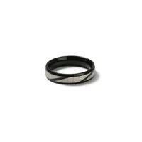 Mens Black Stainless Steel Line Ring*, Black