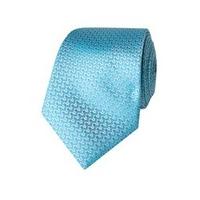 Men\'s Turquoise Geometric Dots Tie - 100% Silk