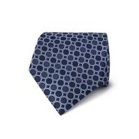 Men\'s Navy & Blue Linked Geometrics Tie - 100% Silk