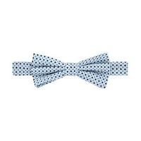Men\'s Navy & White Cotton Dots Bow Tie - 100% Silk