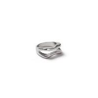 mens silver look cut out ring silver