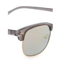 mens jeepers peepers clear grey half frame sunglasses grey