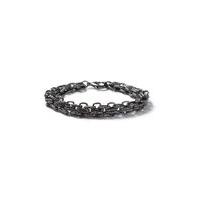 Mens Grey Gunmetal Look Chain Link Bracelet*, Grey