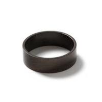 mens black stainless steel band ring black