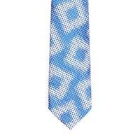 Mens Blue 3D Geometric Print 6cm Tie, Blue