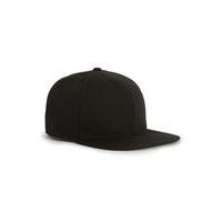 Mens Black Ripstop Snapback Cap, Black