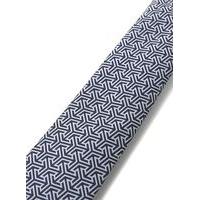 mens blue navy geo tie blue