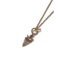 Mens Gold Look T-Bar Shard Pendant Necklace*, GOLD