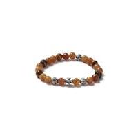 Mens Brown Semi Precious Beaded Bracelet*, Brown