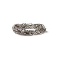 mens silver look chunky chain wrap bracelet silver