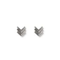 mens silver look arrow earrings silver