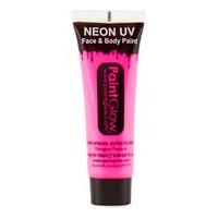 Mens Pink Neon Glow Face And Body Paint, Pink