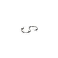 Mens Silver Look Swirl Double Ring*, SILVER