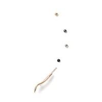 Mens GOLD Mixed Metal Curved Earrings Multipack*, GOLD