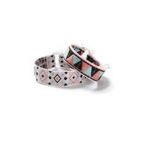 mens pink patterned festival bracelets 2 pack pink