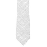 Mens Grey Textured Linen Rich Tie, Grey