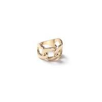 Mens Gold Look Chain Band Ring*, GOLD