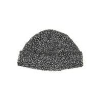 mens grey boucle textured beanie hat grey