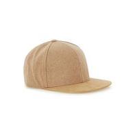 mens brown camel textured snapback cap brown