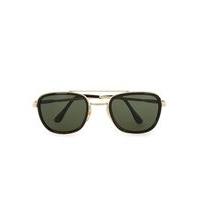 mens hindsight vintage black square aviator sunglasses black