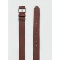 mens brown faux leather belt brown