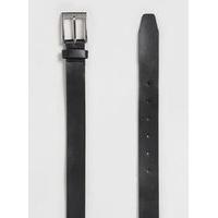 Mens Black Leather Smart Belt, Black