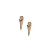 Mens Gold Look Front Spike Earrings*, GOLD