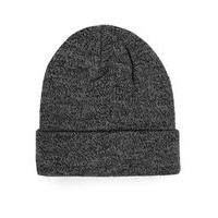 Mens NICCE Black and Grey Twist Beanie Hat, Black