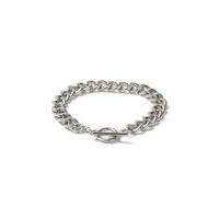 Mens Silver T-Bar Chain Necklace*, SILVER