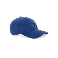 Mens Blue Whale Motif Curve Peak Cap, Blue