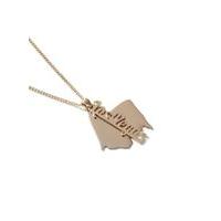 Mens Gold Look Las Vegas Tag Necklace*, GOLD