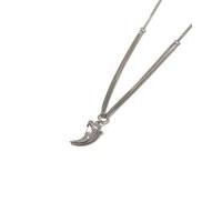 Mens Silver Look Tooth Pendant Necklace*, SILVER