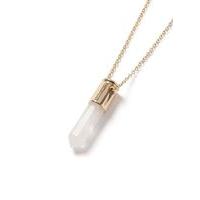 mens silver glass shard necklace silver