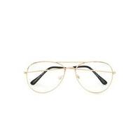 Mens Gold Aviator Framed Reader Glasses, GOLD