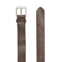 Mens Brown Textured Leather Belt, Brown