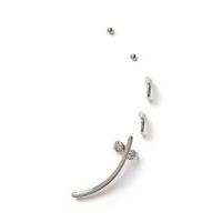 Mens Black Silver Look Ear Climber Multipack*, Black