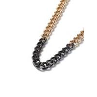 Mens Gold Look Dip Effect Chain Necklace*, GOLD