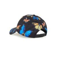 Mens Multi DEVOTE Black Butterfly Print Snapback Cap*, Multi