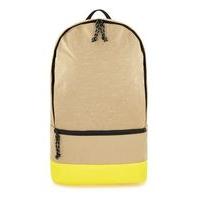 Mens Brown Stone and Yellow Colourblock Rucksack, Brown