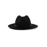Mens Black Wool Smart Puritan Hat, Black