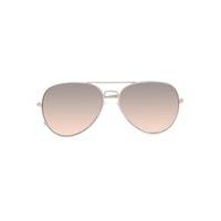 Mens Metallic Silver Mirrored Aviator Sunglasses, Metallic