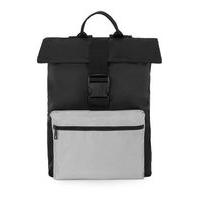 mens black roll top backpack black