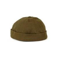 Mens Green Khaki Twill Docker Cap, Green