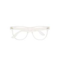 mens white clear framed reader glasses white