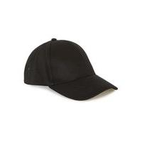 mens black curved peak cap black