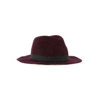 Mens Purple Premium Plum Wool Puritan Hat, Purple