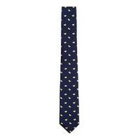 mens navy lemon motif tie navy