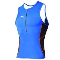 Mens TX1000 Singlet - Blue and White