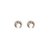 Mens GOLD Black Spike Earrings*, GOLD